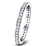 Diamond Full Eternity Diamond Ring 0.50ct G/SI 18k White Gold 2.3mm - All Diamond