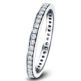 Diamond Full Eternity Diamond Ring 0.50ct G/SI 18k White Gold 2.3mm - All Diamond