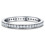 Diamond Full Eternity Diamond Ring 0.50ct G/SI 18k White Gold 2.3mm - All Diamond