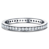 Diamond Full Eternity Diamond Ring 0.50ct G/SI 18k White Gold 2.3mm - All Diamond