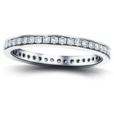 Diamond Full Eternity Diamond Ring 0.50ct G/SI in Platinum 2.3mm - All Diamond