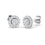 Diamond Halo Earrings 0.55ct G/SI Quality in 18k White Gold - All Diamond