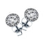 Diamond Halo Earrings 0.85ct G/SI Quality in 18k White Gold - All Diamond