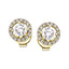 Diamond Halo Earrings 0.85ct G/SI Quality in 18k Yellow Gold - All Diamond
