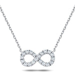 Diamond Infinity Necklace 0.50ct G/SI Quality in 18k White Gold - All Diamond