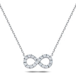 Diamond Infinity Necklace 0.50ct G/SI Quality in 18k White Gold - All Diamond