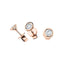 Diamond Rub Over Earrings 0.20ct G/SI Quality in 18k Rose Gold - All Diamond