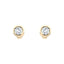 Diamond Rub Over Earrings 0.40ct G/SI Quality in 18k Yellow Gold - All Diamond