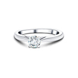 Diamond Solitaire Engagement Ring 0.20ct G/SI Quality 18k White Gold - All Diamond