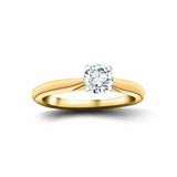 Diamond Solitaire Engagement Ring 0.33ct G/SI Quality 18k Yellow Gold - All Diamond