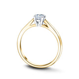 Diamond Solitaire Engagement Ring 0.33ct G/SI Quality 18k Yellow Gold - All Diamond