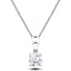 Diamond Solitaire Necklace 0.10ct G/SI in 18k White Gold - All Diamond