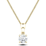 Diamond Solitaire Necklace 0.20ct G/SI in 18k Yellow Gold - All Diamond