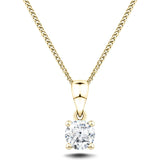 Diamond Solitaire Necklace 0.20ct G/SI in 18k Yellow Gold - All Diamond