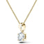 Diamond Solitaire Necklace 0.20ct G/SI in 18k Yellow Gold - All Diamond
