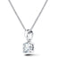 Diamond Solitaire Necklace 0.25ct G/SI in 18k White Gold - All Diamond