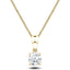 Diamond Solitaire Necklace 0.25ct G/SI in 18k Yellow Gold - All Diamond
