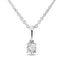 Diamond Solitaire Necklace Pendant 0.15ct Look G/SI Quality 9k White Gold - All Diamond
