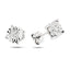 Diamond Stud Earrings 2.00ct Look G/SI Quality in 9k White Gold 6.5mm - All Diamond
