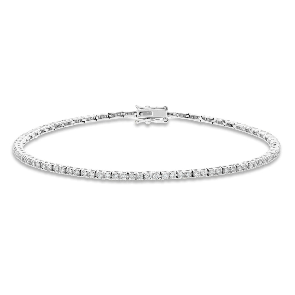Diamond Tennis Bracelet 1.15ct G/SI in 9k White Gold - All Diamond