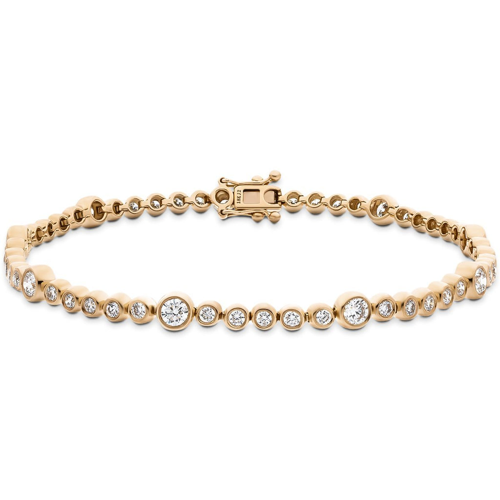 Diamond Tennis Bracelet 2.50ct G-SI in 18k Rose Gold - All Diamond