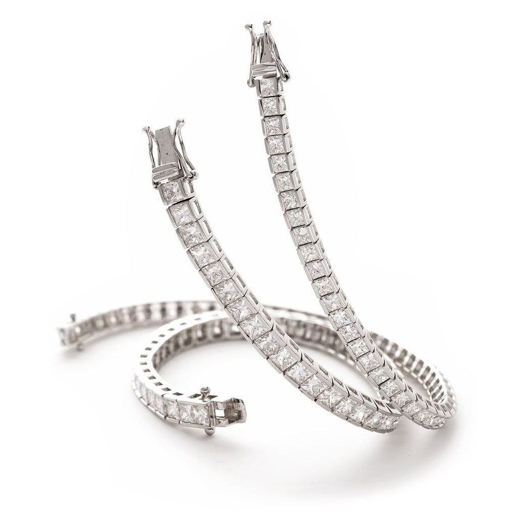 Diamond Tennis Bracelet 3.50ct G-SI in 18k White Gold - All Diamond