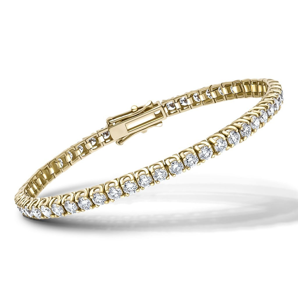 Diamond Tennis Bracelet 4.00ct G-SI in 9k Yellow Gold - All Diamond