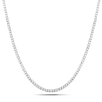 Diamond Tennis Necklace 15.00ct Look G/SI Quality Set in Silver - All Diamond