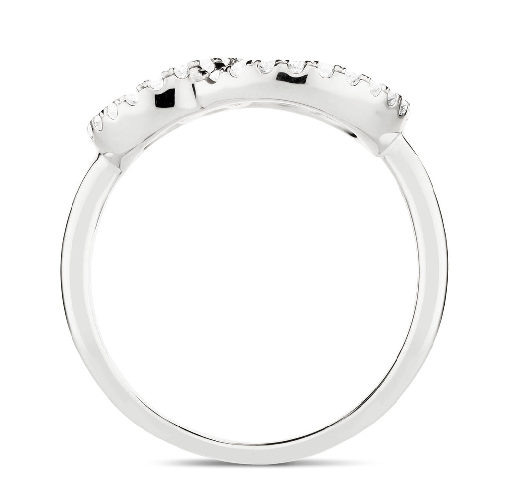 Double Diamond Circle Life Ring 0.40ct G/SI Quality 9k White Gold - All Diamond