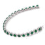 Emerald & Diamond Halo Bracelet 14.50ct in 18k White Gold - All Diamond
