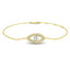 Evil Eye Diamond Bracelet 0.40ct G/SI Quality in 18k Yellow Gold - All Diamond