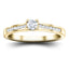 Exclusive Side Stone Engagement Ring 0.30ct G/SI 18k Yellow Gold - All Diamond