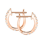 Fancy Diamond Hoop Earrings 0.20ct G/SI Quality in 18k Rose Gold - All Diamond