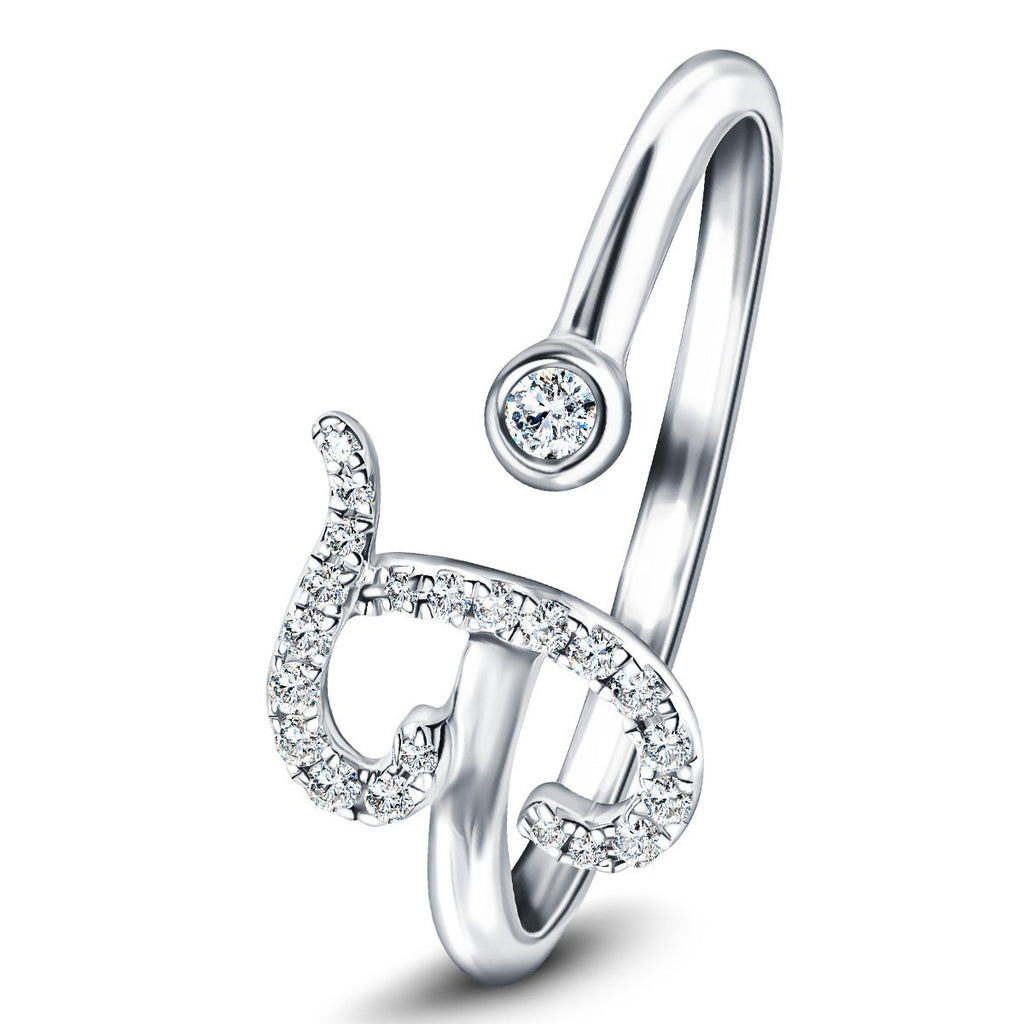 J initial 2024 ring silver