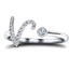 Fancy Diamond Initial 'V' Ring 0.11ct G/SI Quality in 9k White Gold - All Diamond