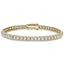 Fancy Diamond Tennis Bracelet 4.00ct G-SI in 18k Yellow Gold - All Diamond