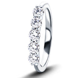 Five Stone Diamond Ring with 1.00ct G/SI Quality in Platinum - All Diamond