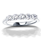 Five Stone Diamond Ring with 3.00ct G/SI Quality in 18k White Gold - All Diamond