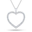 Heart Shape 1.20ct Diamond Pendant in 18K White Gold - All Diamond