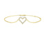 Heart Shape Diamond Bracelet 0.10ct G/SI Quality in 18k Yellow Gold - All Diamond