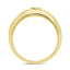 Mens Gypsy Set Trillion Diamond Ring 0.45ct G/SI Quality 9k Yellow Gold - All Diamond