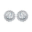 Milgrain Diamond Halo Earrings 1.00ct G/SI Quality in 18k White Gold - All Diamond
