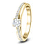 Modern Diamond Shoulder Set Engagement Ring 0.50ct G/SI 18k Yellow Gold - All Diamond
