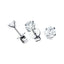 Modern Diamond Stud Earrings 0.75ct G/SI Quality in 18k White Gold - All Diamond