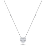 Moveable Diamond Cluster Pendant Necklace 0.80ct 18k Gold 13x14 - All Diamond