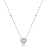 Moveable Diamond Cluster Pendant Necklace 0.80ct 18k Gold 13x14 - All Diamond