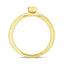 Oval Solitaire Yellow Diamond 0.30ct Engagement Ring in 18k Yellow Gold - All Diamond