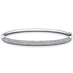 Pave Set Round Diamond Bangle 1.50ct G/SI Diamond in 18k White Gold - All Diamond