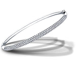 Pave Set Round Diamond Bangle 1.50ct G/SI Diamond in 18k White Gold - All Diamond