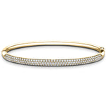 Pave Set Round Diamond Bangle 1.50ct G/SI Diamond in 18k Yellow Gold - All Diamond